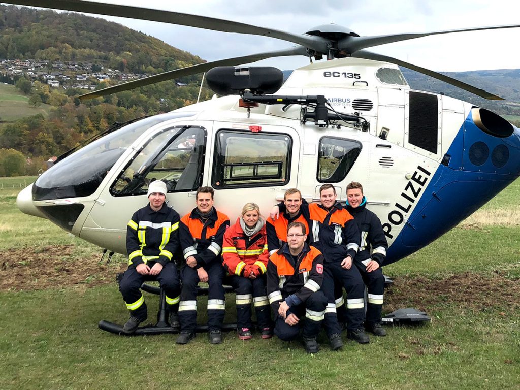 Die Flughelfer der Feuerwehr Bischofsheim i. d. Rhön.